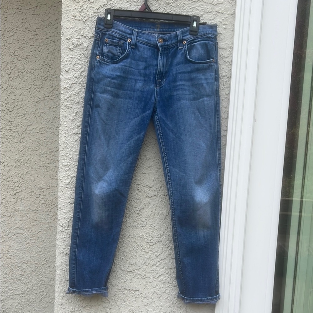 7 for all mankind Women's The Relaxed Skinny Ankle Denim Jeans Size 26